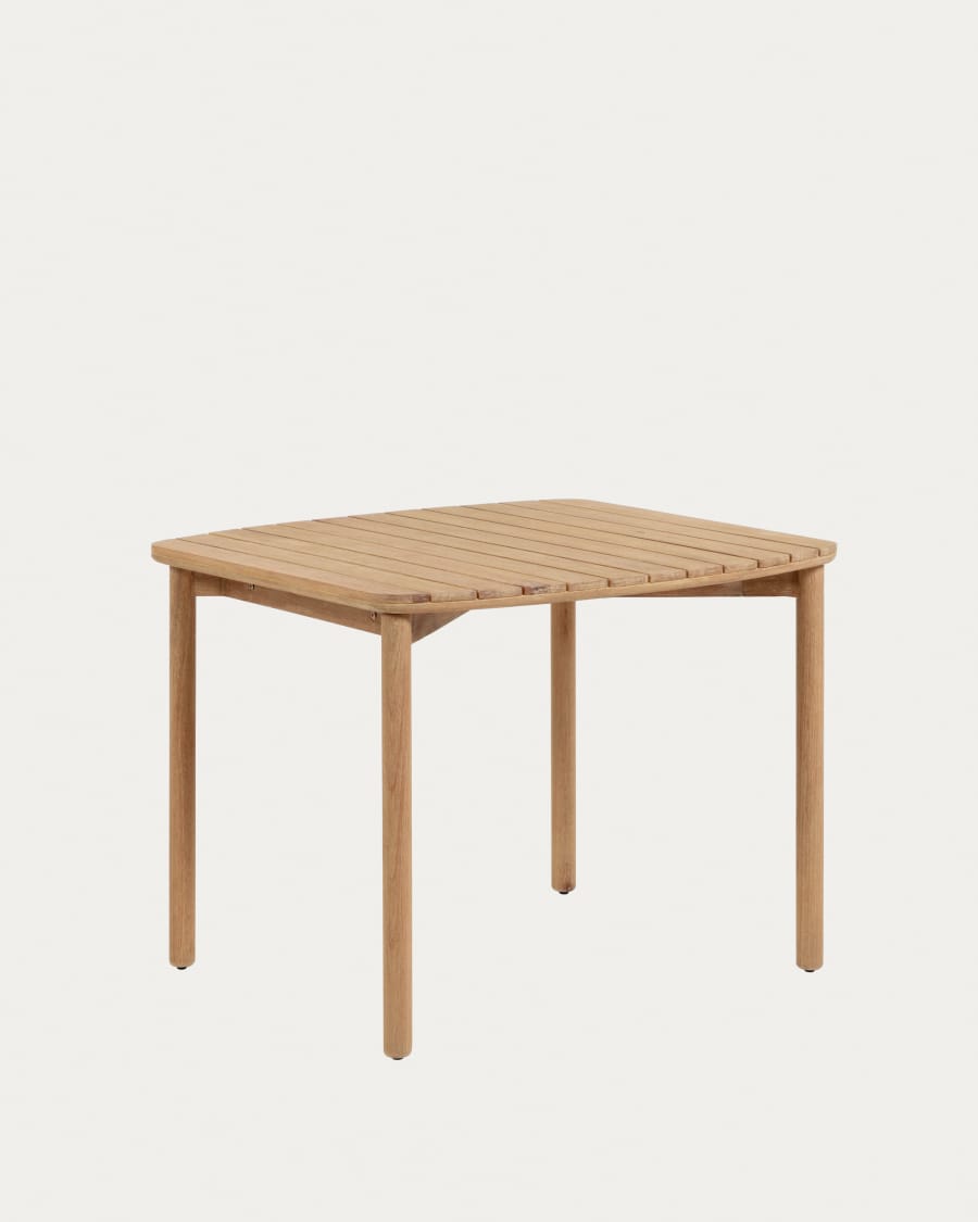 Table Sheryl en bois d'eucalyptus 90 x 90 cm FSC 100 %