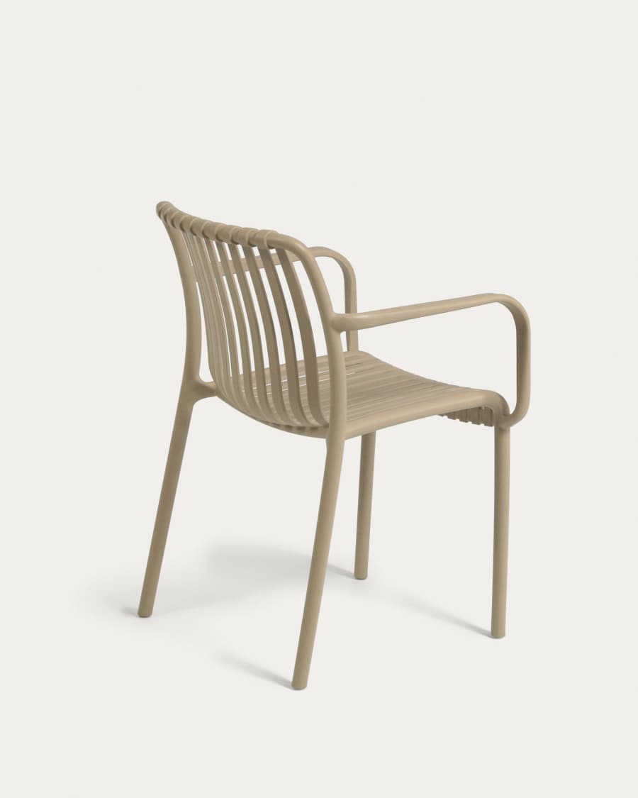 Isabellini stackable outdoor chair in beige