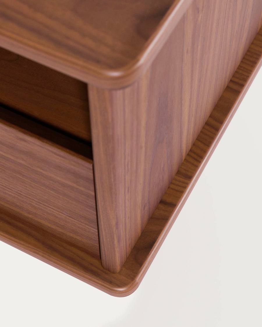 Mobile TV Carolin 1 anta e 1 cassetto impiallacciato noce 180 x 63,5 cm