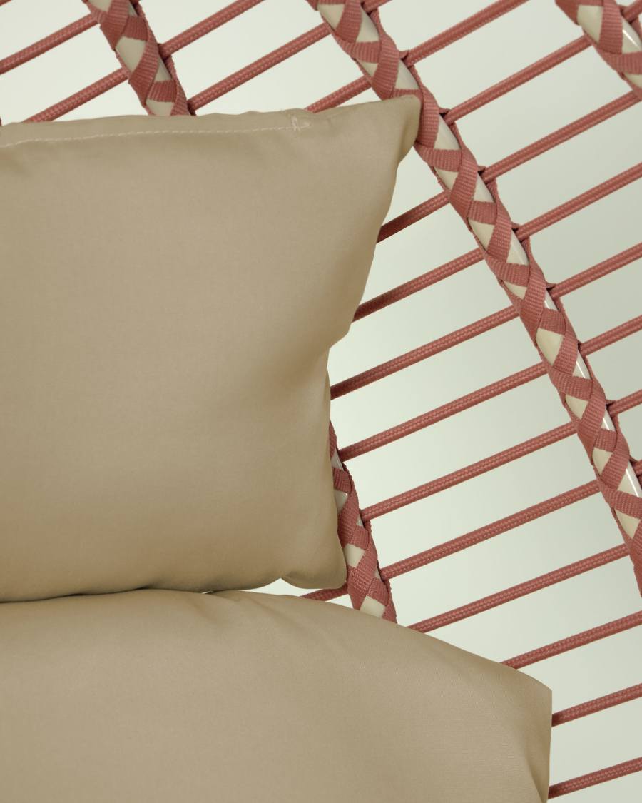 Elianis terracotta hanging chair with base