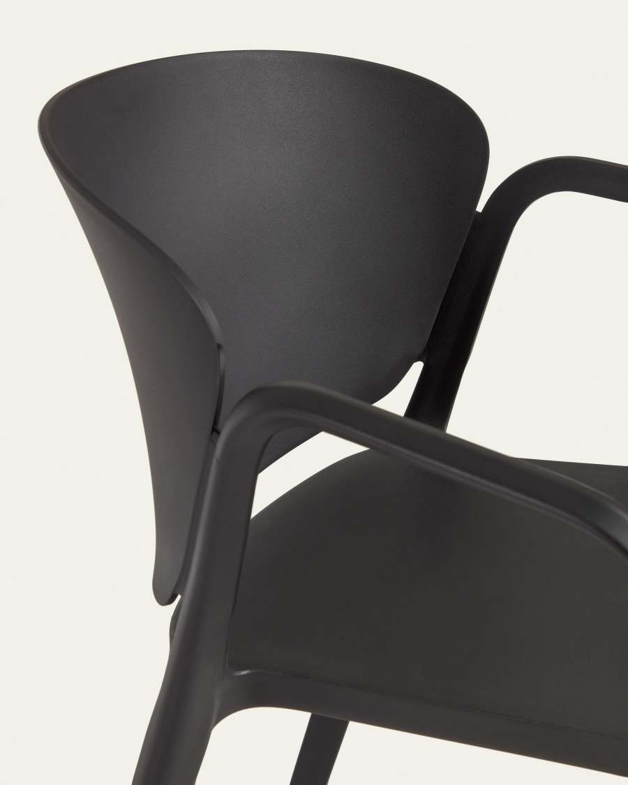 Ania stackable black garden chair