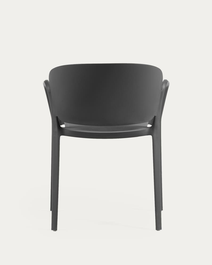 Ania stackable black garden chair