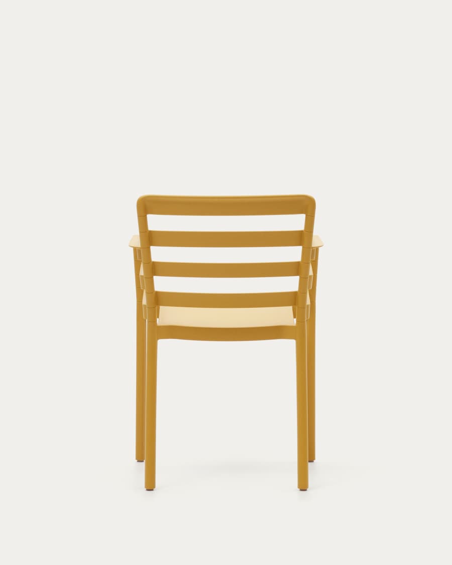 Sedia da esterno Nariet in plastica senape