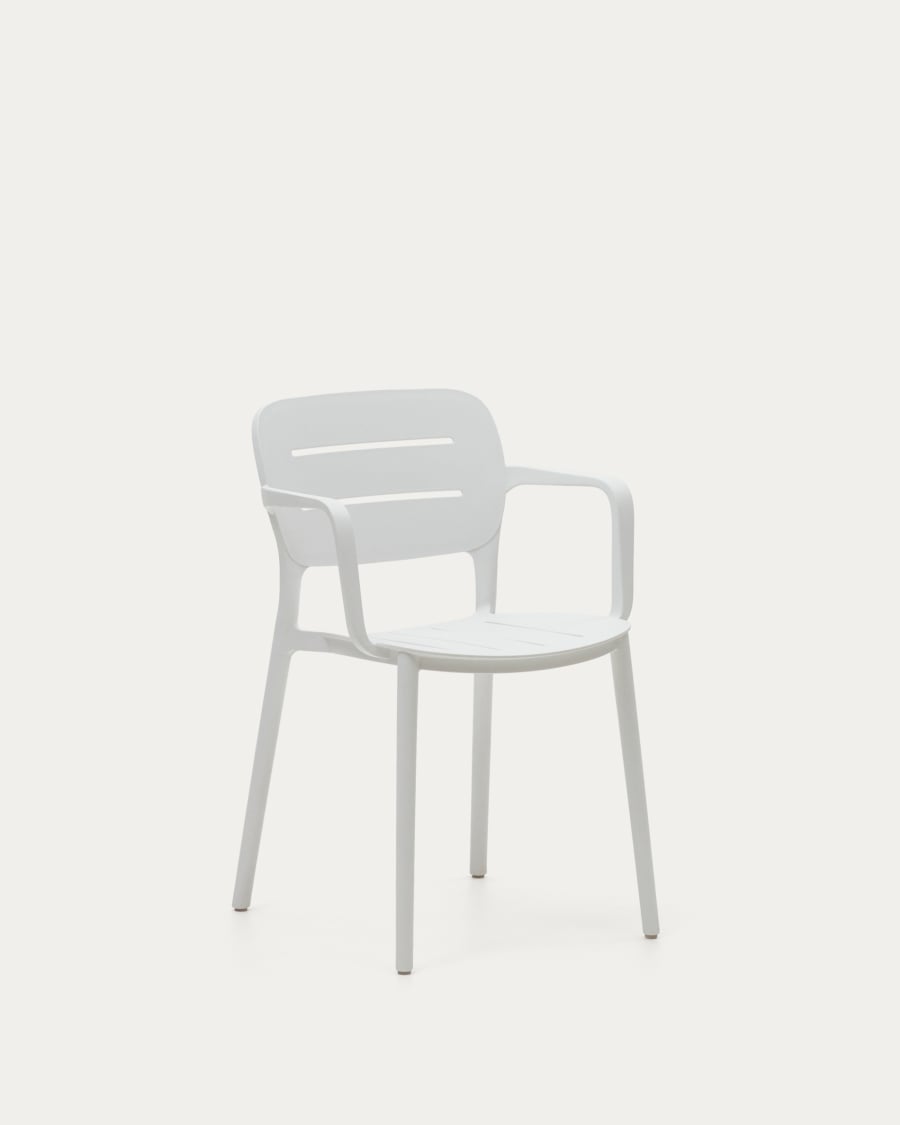 Morella stackable outdoor chair in white