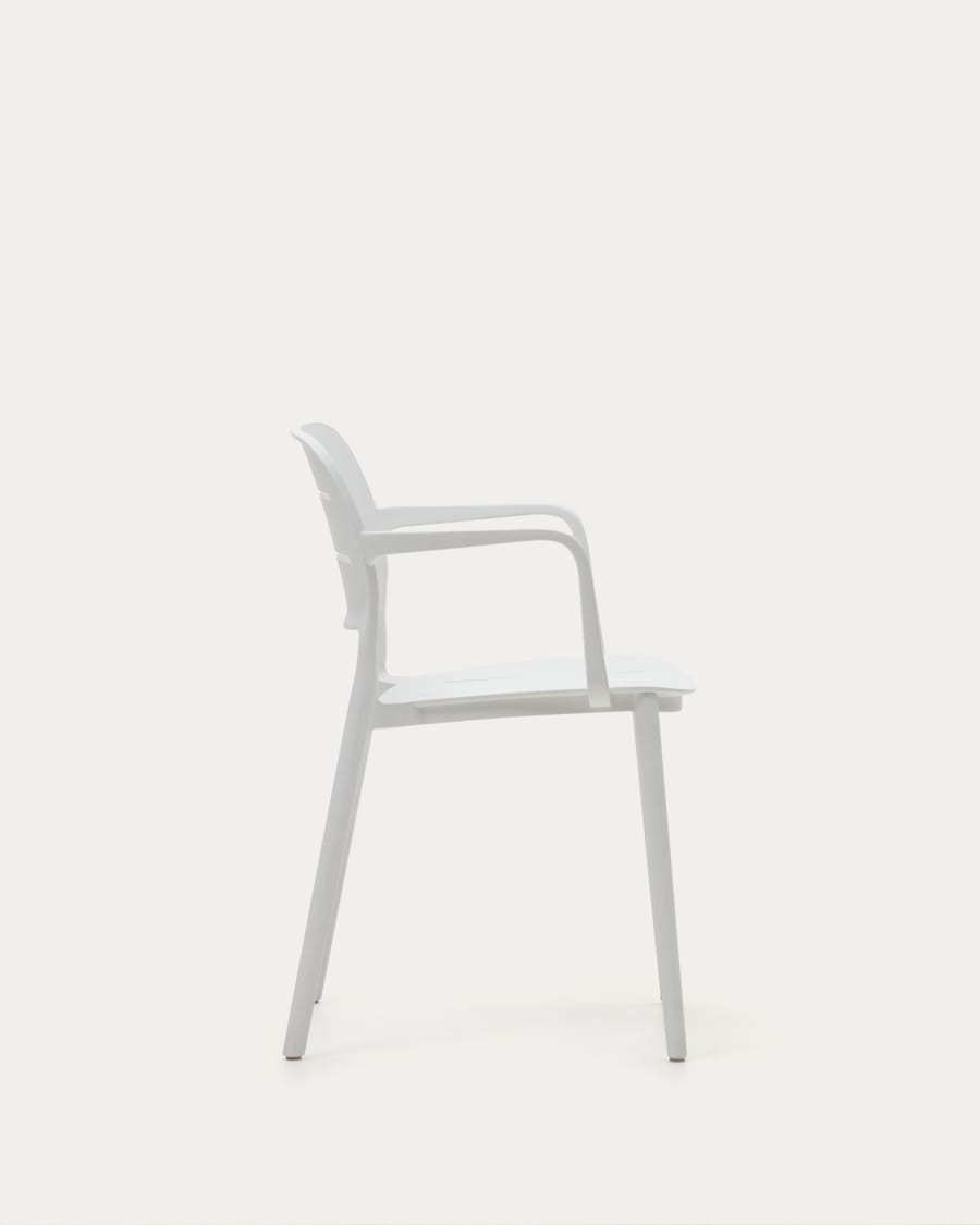 Morella stackable outdoor chair in white