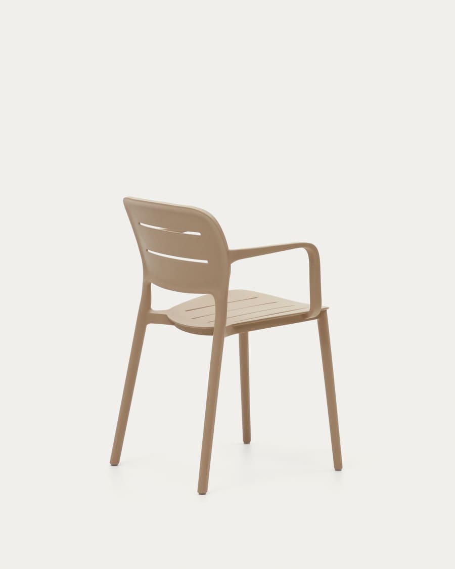 Morella stackable outdoor chair in beige