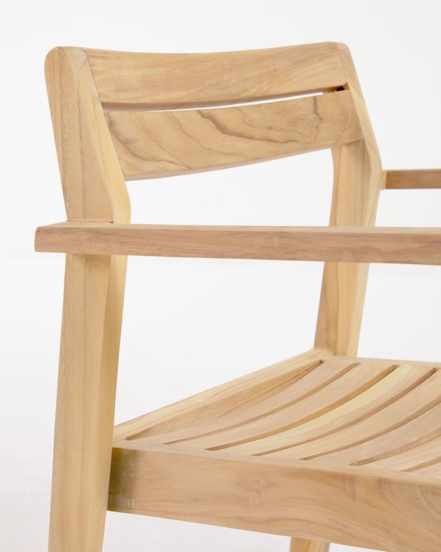 Victoire stackable solid teak outdoor chair