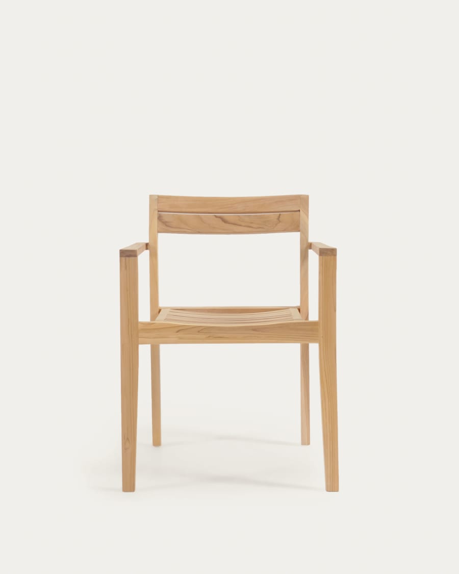 Victoire stackable solid teak outdoor chair
