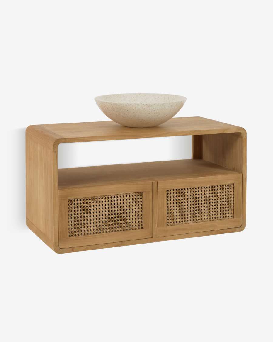 Sabiela solid teak bathroom cabinet 86 x 45 cm