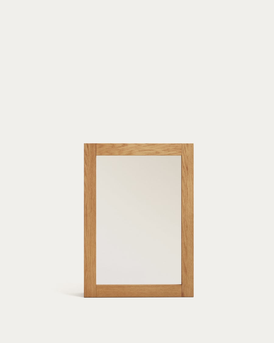 Armoire de toilette avec miroir Kenta en bois de teck 50 x 70 cm
