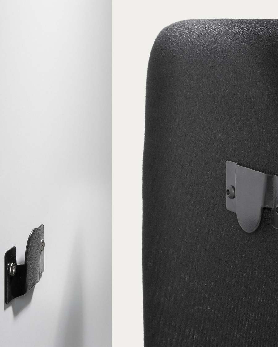 Dyla headboard with removable grey cover for a bed up to 160 cm