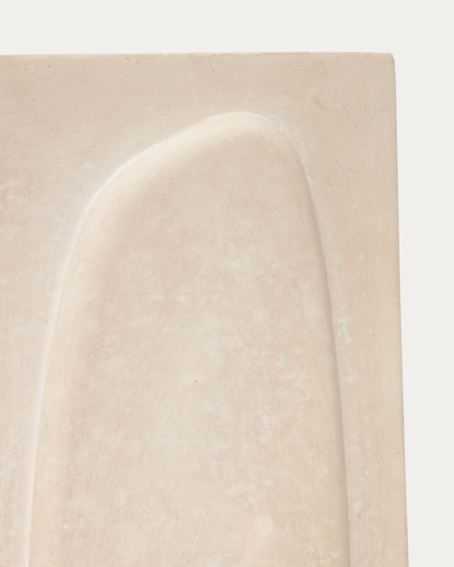 Set Mirta composto da 2 quadri di cartapesta bianchi 29 x 39 cm