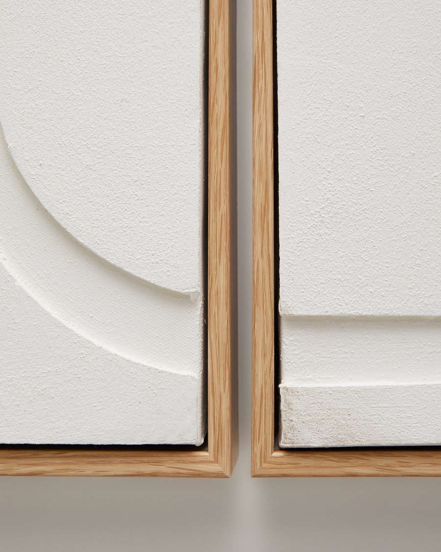 Set di 2 quadri Sefri bianco 30 x 40 cm