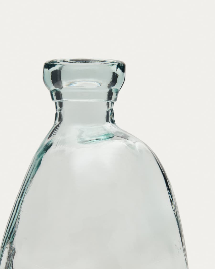 Brenna vase in 100% recycled transparent glass, 51 cm