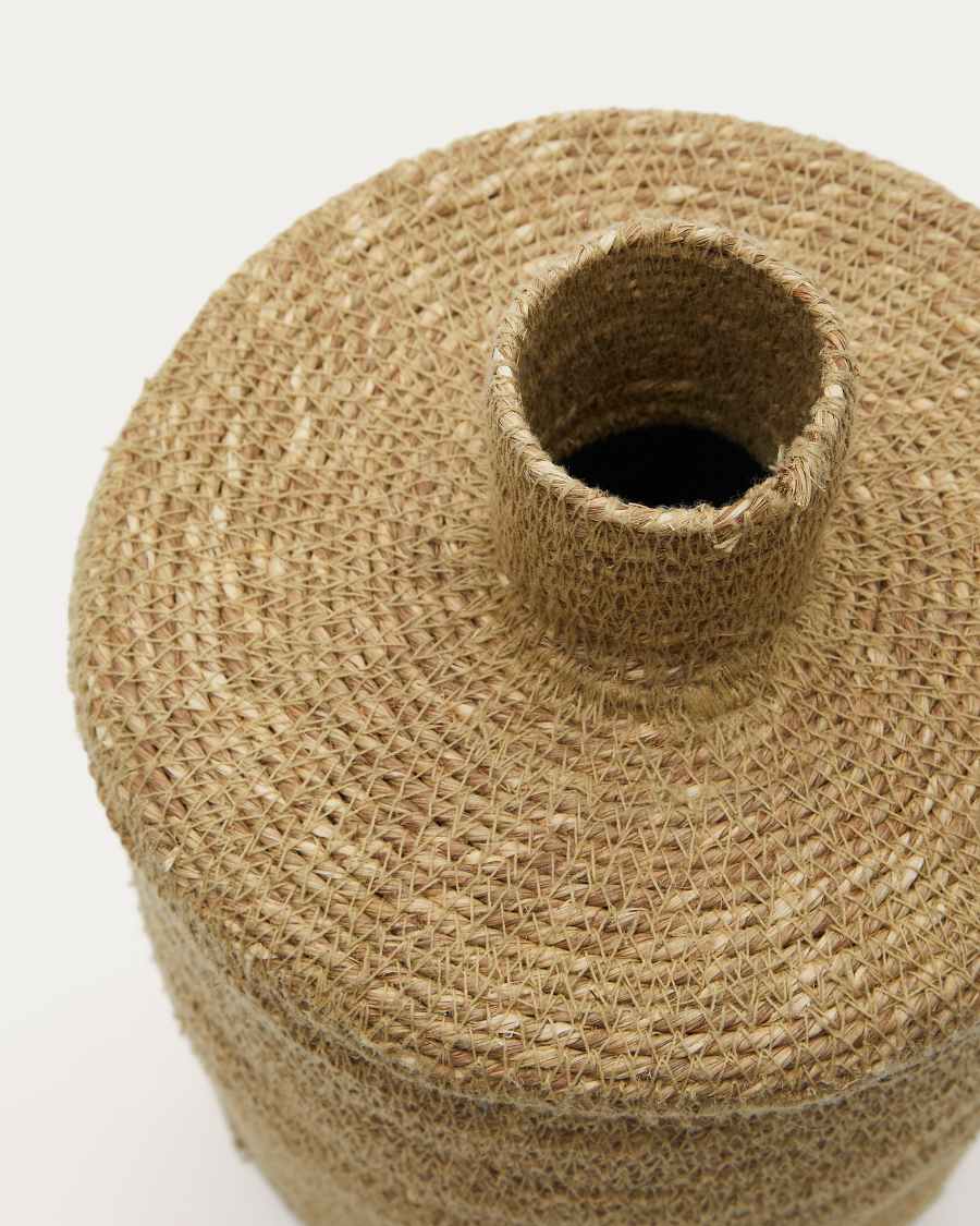 Vase Salinas en fibres naturelles, finition naturelle 30 cm