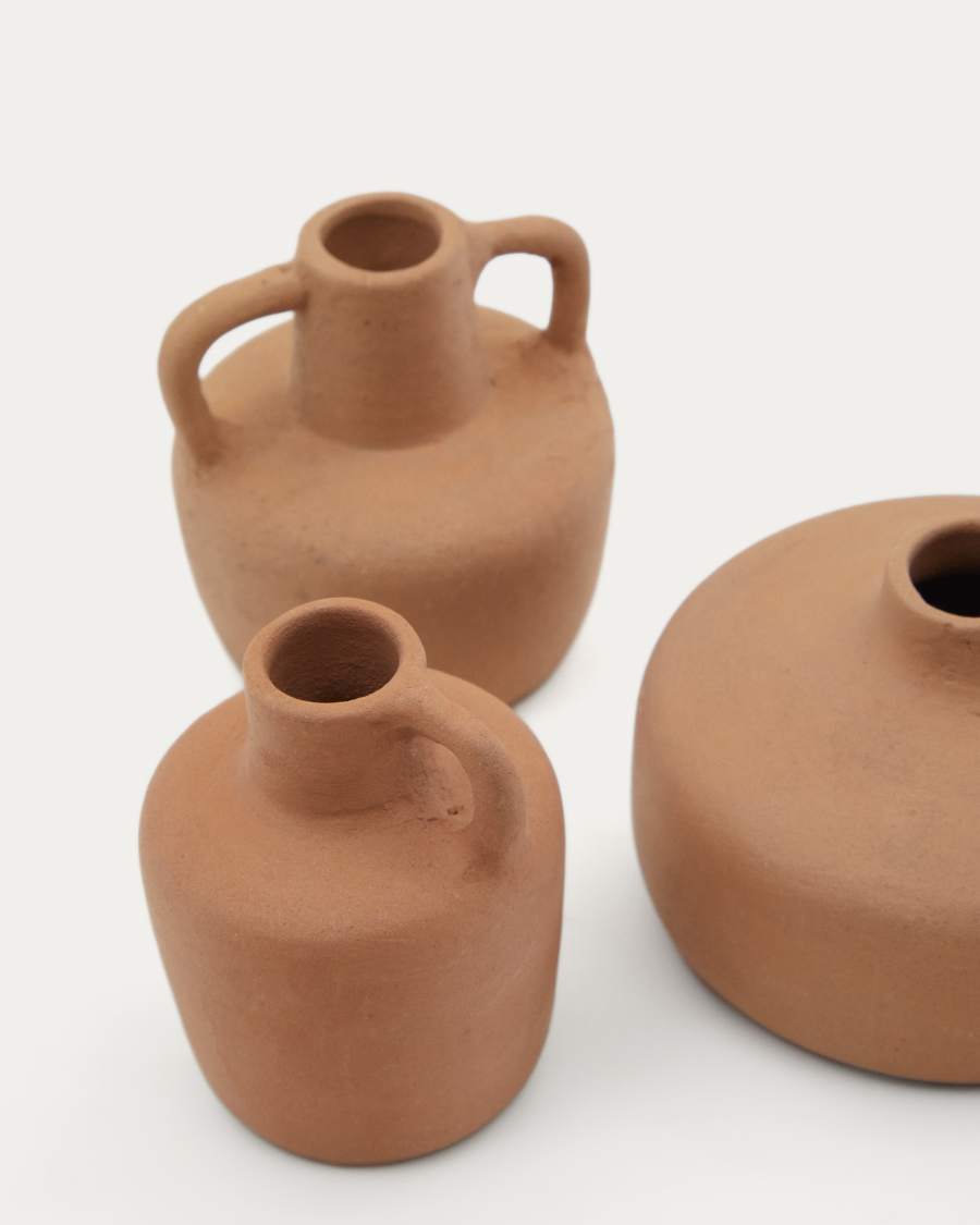 Sofra set of 3 terracotta vases, 6 cm / 7 cm / 10 cm