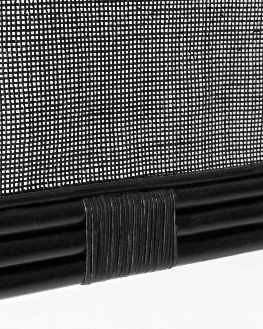 Margaret rattan headboard with a black finish, for 160 cm beds