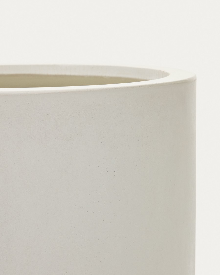 Aiguablava plant pot in white cement, Ø 42 cm