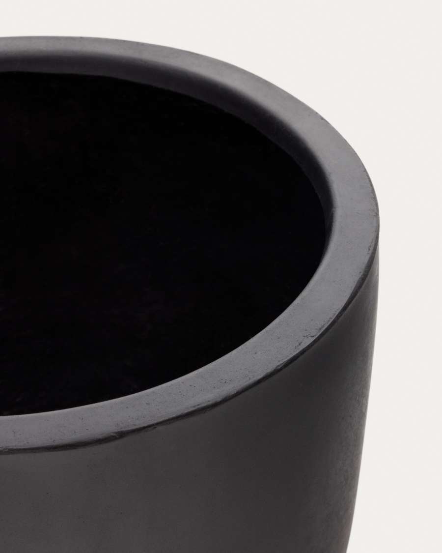 Aiguablava plant pot in black cement, Ø 56 cm
