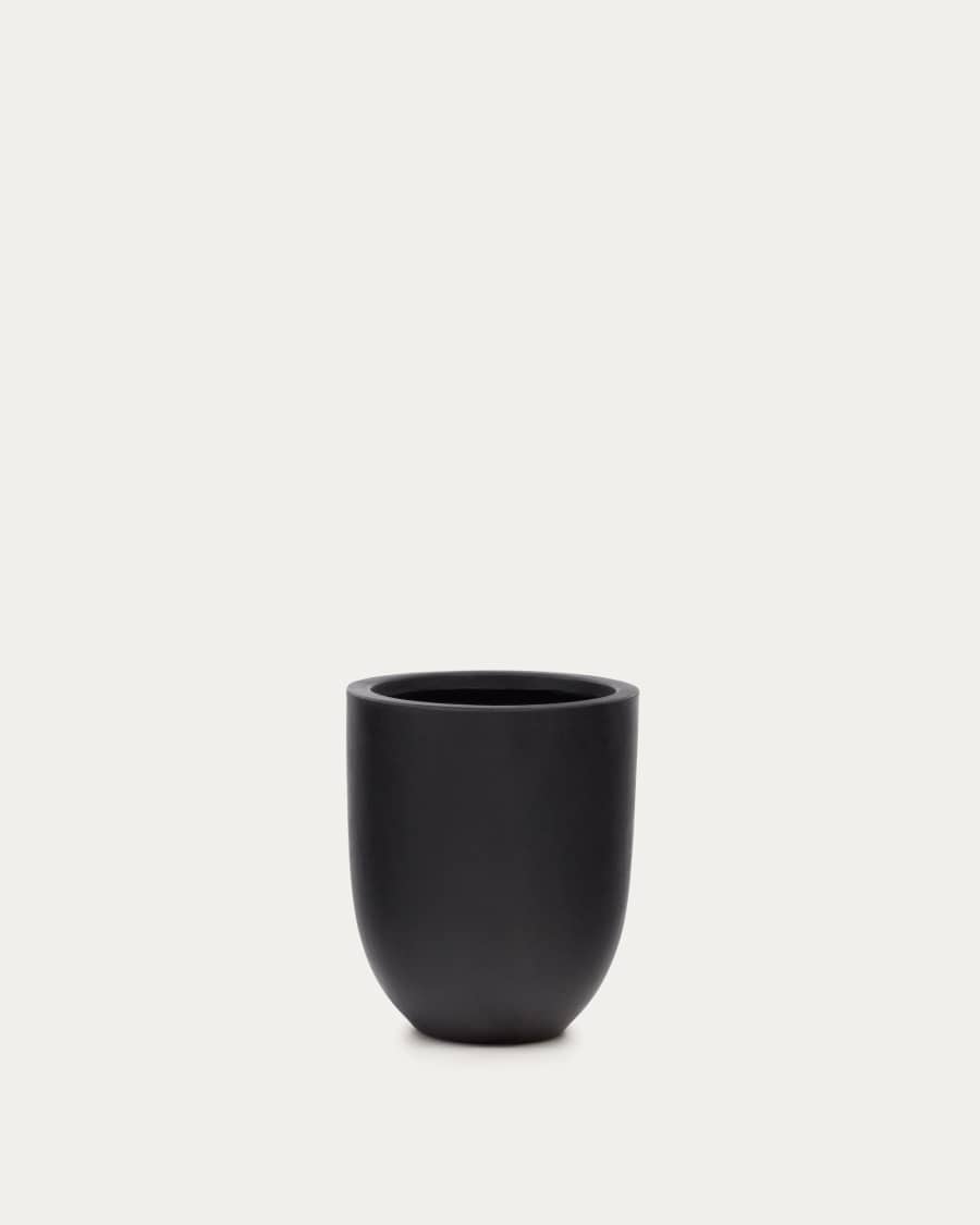 Vaso Aiguablava in cemento nero Ø 39 cm