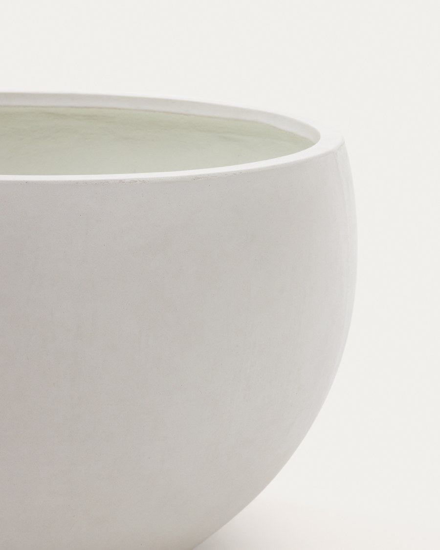 Grau White Cement Planter Ø 72 cm