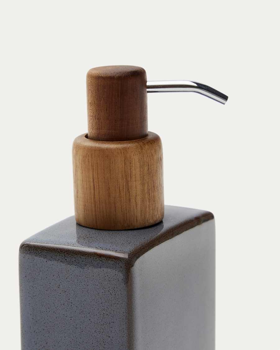 Silvet Gray Stoneware Soap Dispenser
