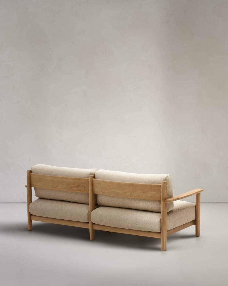 Tirant 3-seater sofa made from solid teak wood 212 cm FSC 100%