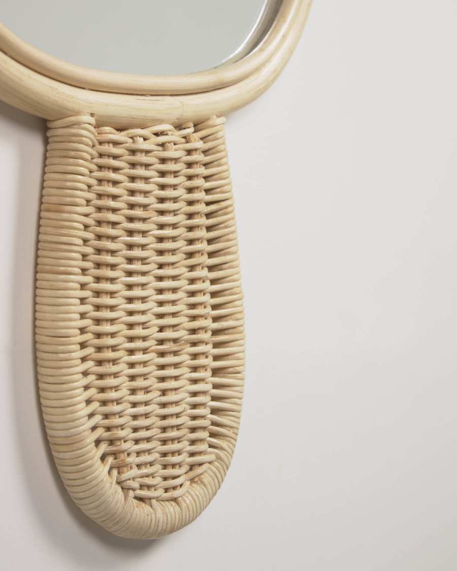 Spiegel Nauze van rotan 34 x 50 cm