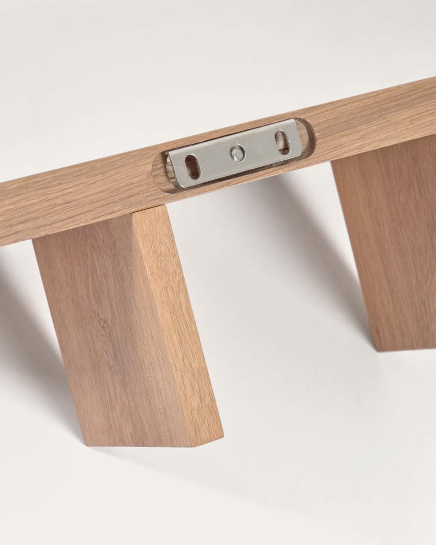 Rasha shelf in with oak veneer with natural finish 100 x 15 cm