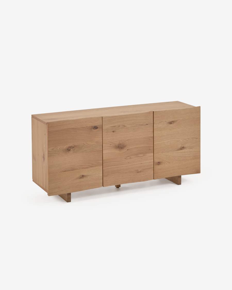 Rasha sideboard with oak veneer with natural finish 150 x 71 cm.