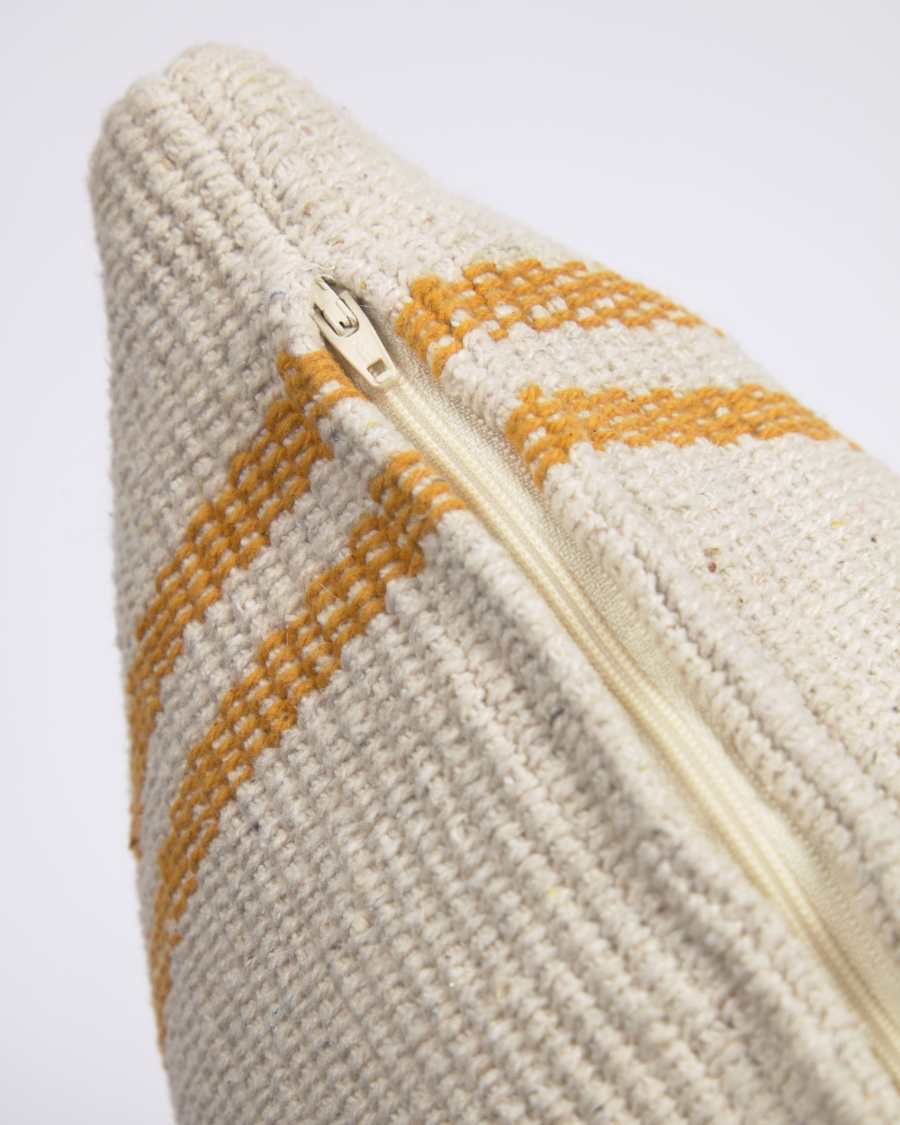 Marilina cushion cover 100% cotton in white and multicoloured stripes 45 x 45 cm