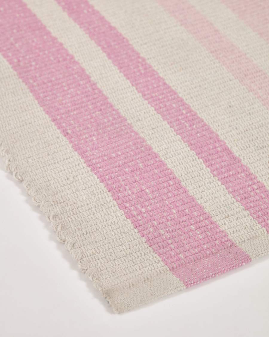 Marilina rug 100% cotton in multicoloured stripes 160 x 230 cm