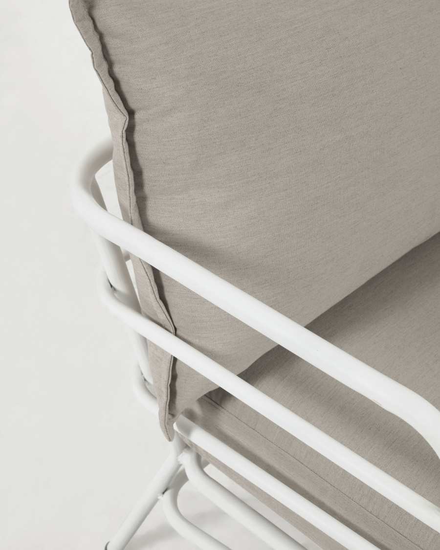 Mareluz armchair in white steel