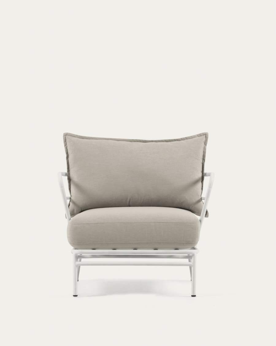 Mareluz armchair in white steel