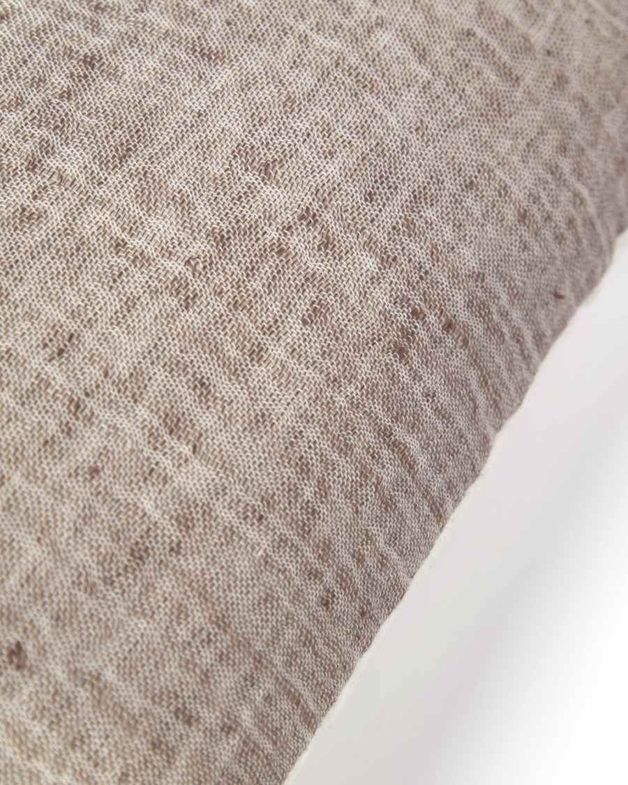 Casilda linen and cotton cushion cover in brown 45 x 45 cm