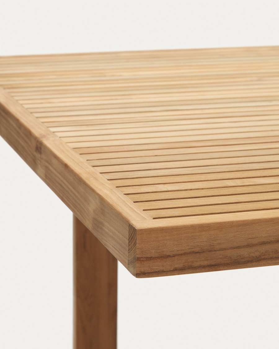 Canadell 100% outdoor solid recycled teak table, 220 x 100 cm
