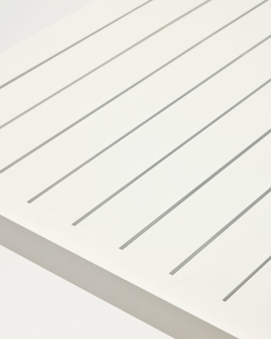 Table de jardin Culip en aluminium finition blanche 150 x 77 cm