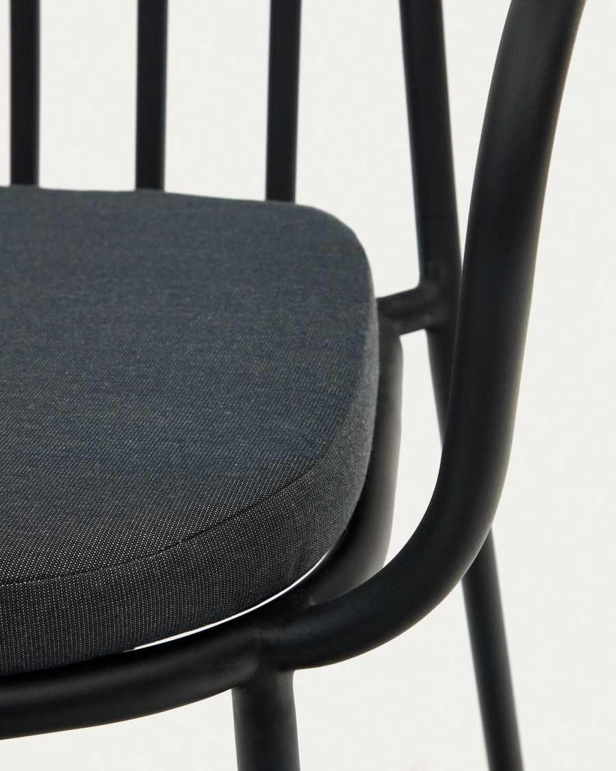 Bramant stackable steel chair with black finish