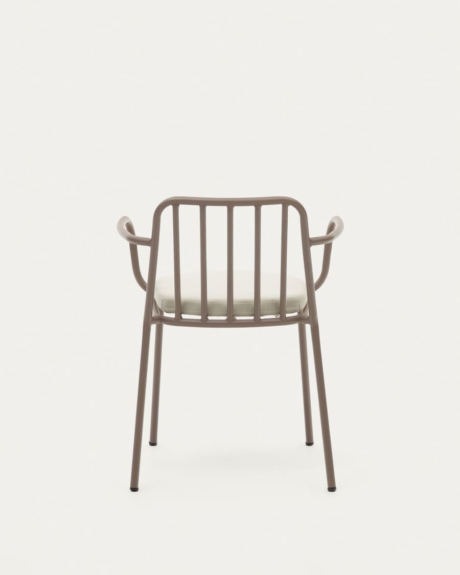 Bramant stackable steel chair with mauve finish