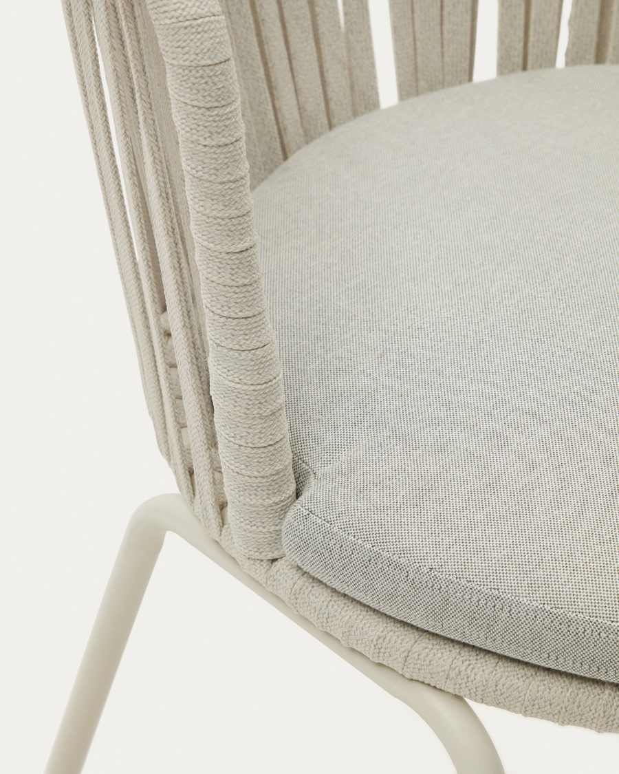 Saconca outdoor chair with cord and grey galvanised steel