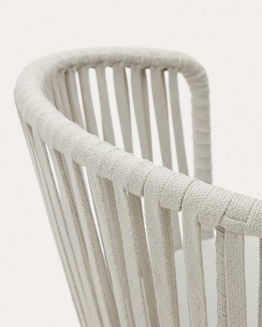 Saconca outdoor chair with cord and grey galvanised steel
