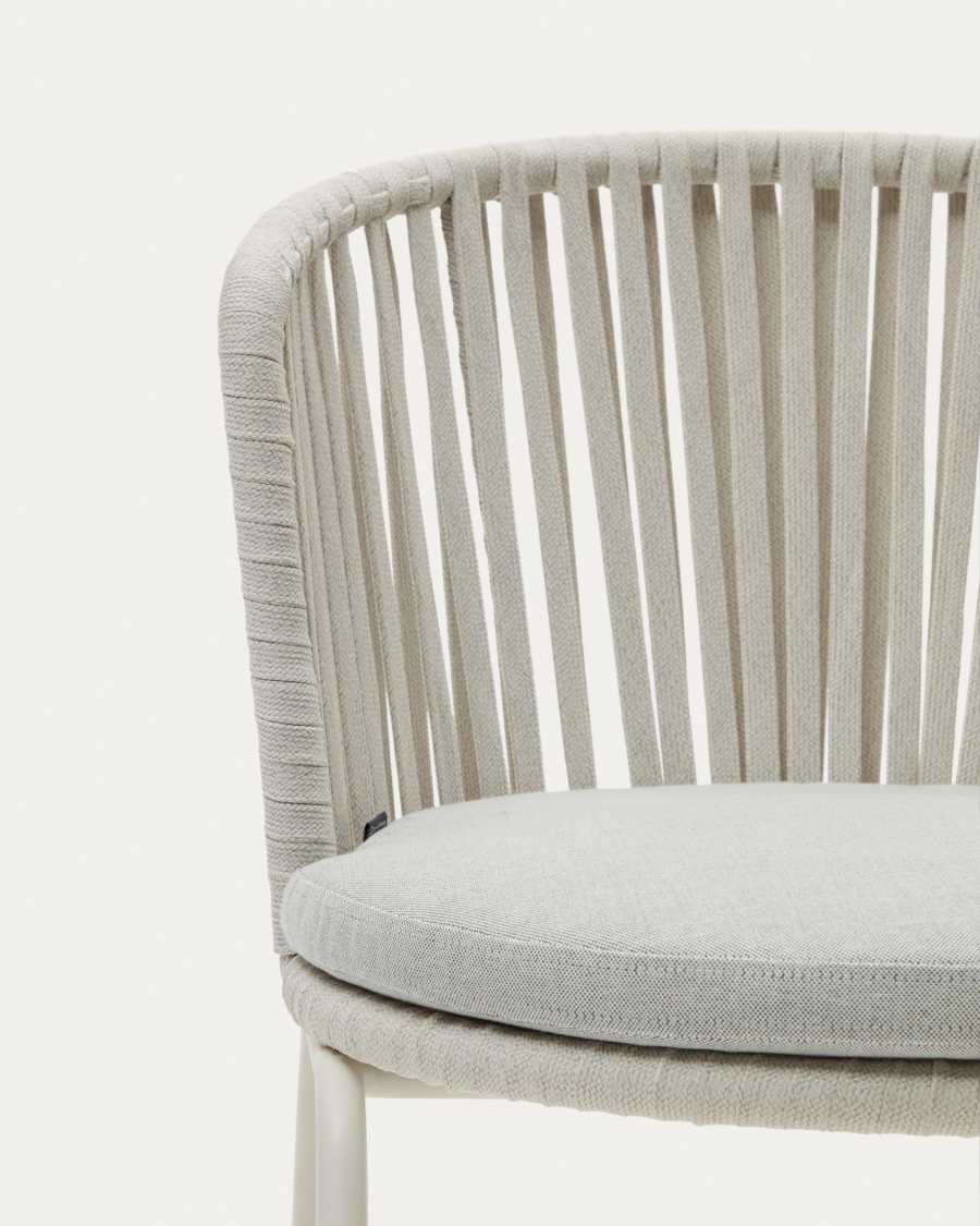 Saconca outdoor chair with cord and grey galvanised steel