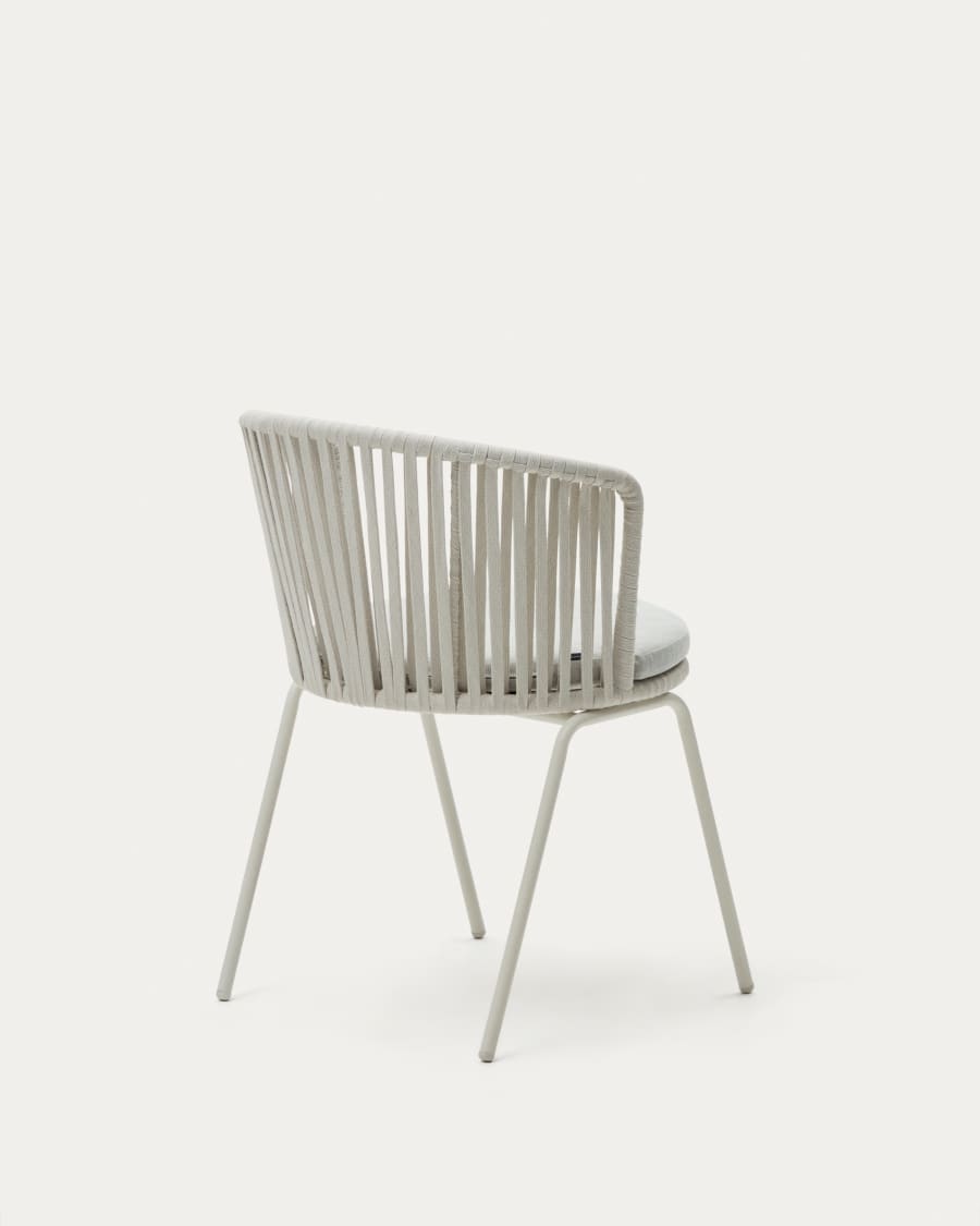 Saconca outdoor chair with cord and grey galvanised steel