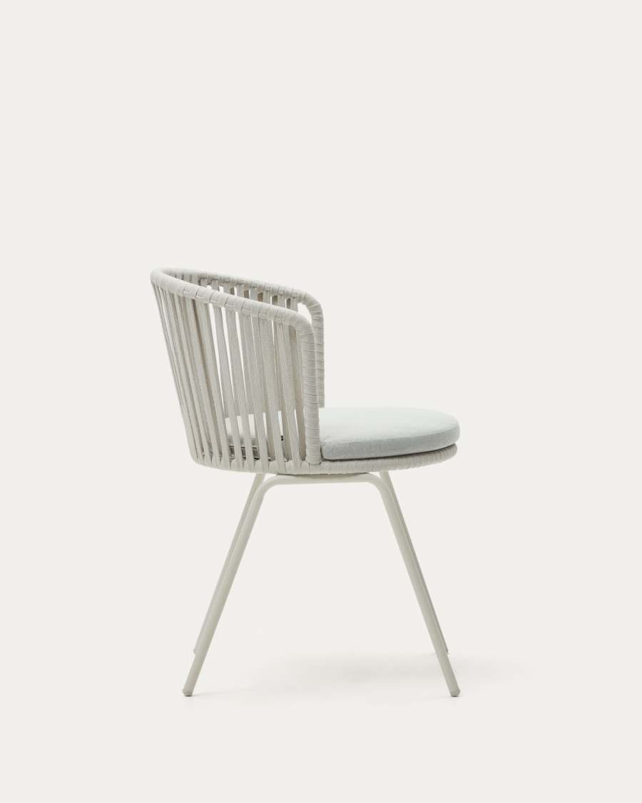 Saconca outdoor chair with cord and grey galvanised steel