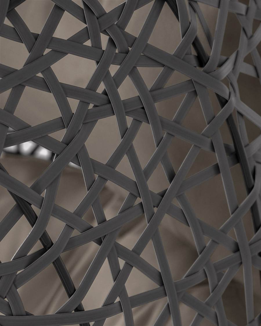 Pendant armchair with light grey Florina dark grey base