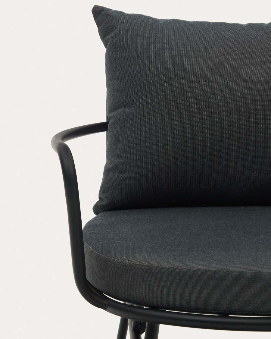 Bramant steel armchair with black finish