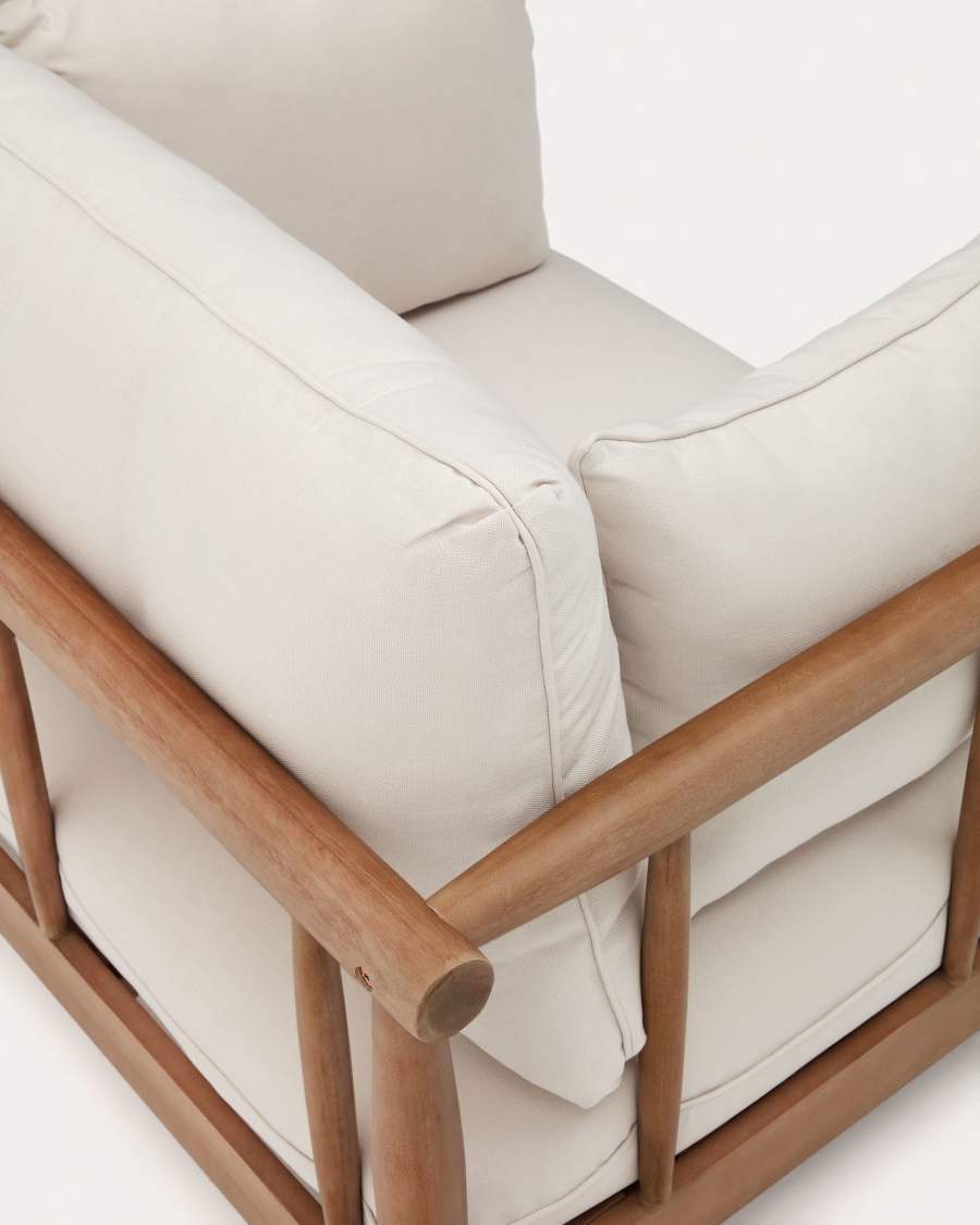 Poltrona Sacova in legno massello di eucalipto