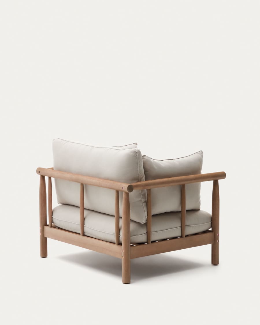 Poltrona Sacova in legno massello di eucalipto