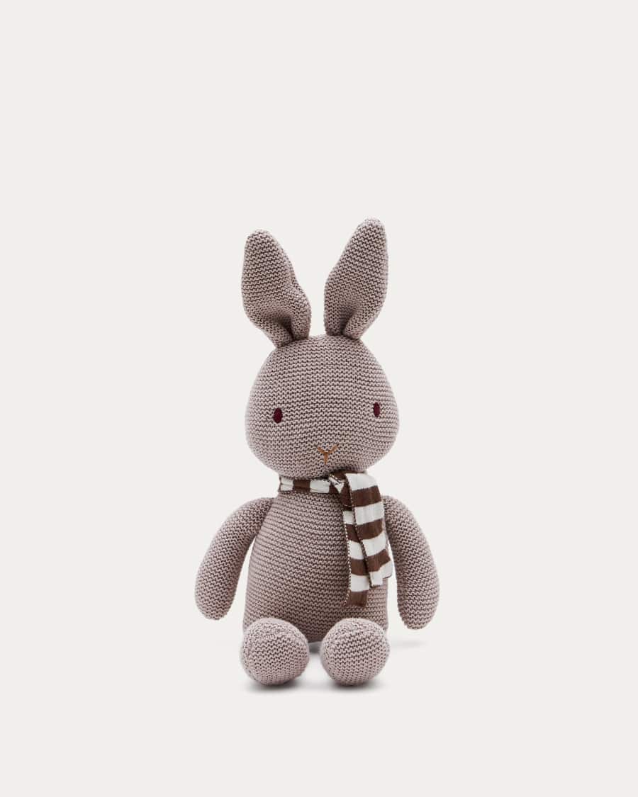 Pipa brown knitted rabbit cuddly toy