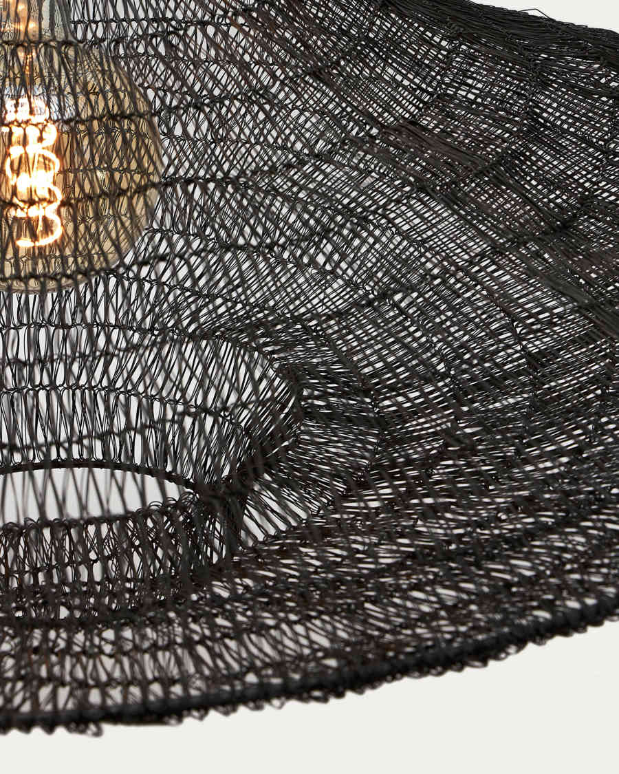 Metal Makai ceiling lamp with black finish Ø 87 cm